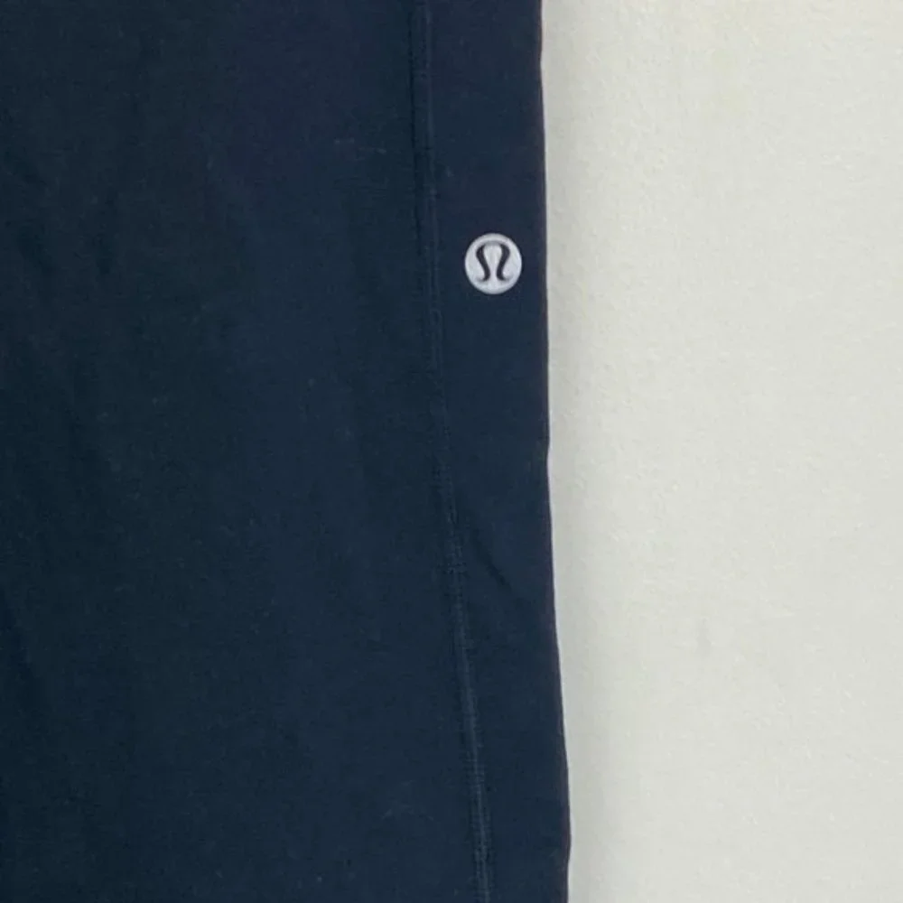 Lululemon Black Cropped High Rise Leggings Size 10 Anti Stink Stretch Yoga Pants - Picture 4 of 10